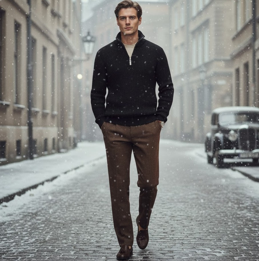 Half-Zip Knit Sweater