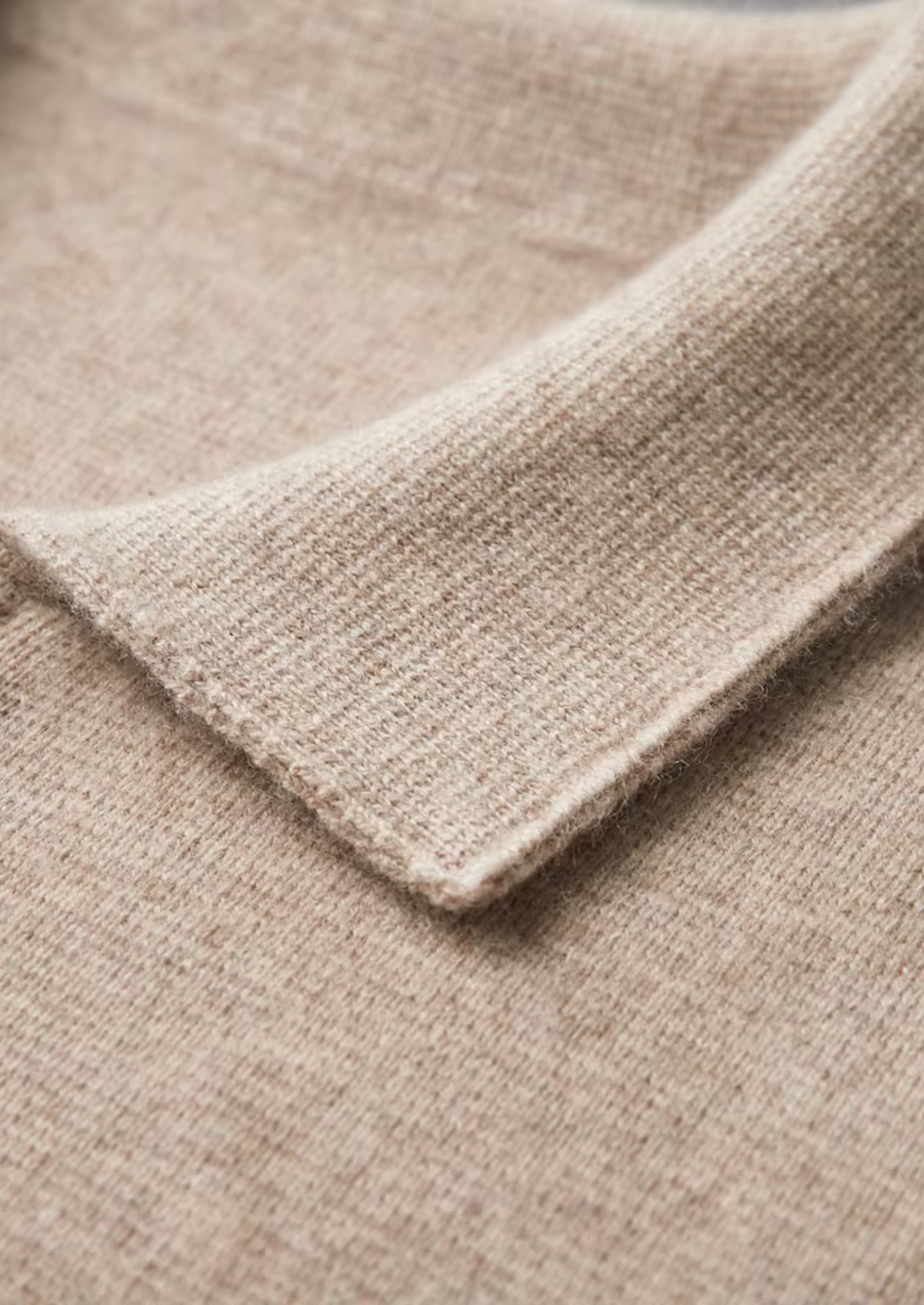 Extra-Fine Wool Zip Polo Cardigan