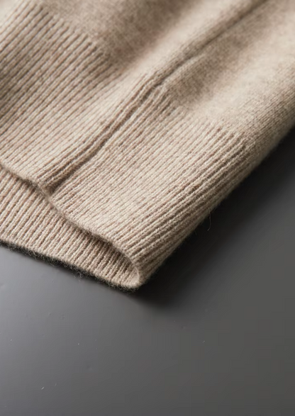 Extra-Fine Wool Zip Polo Cardigan