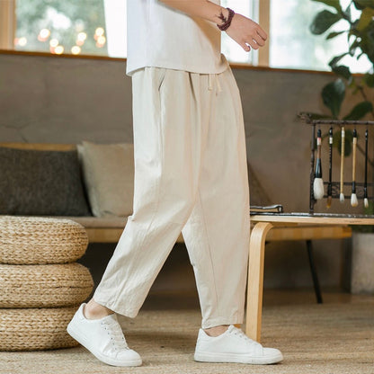 Relaxed Wide-Leg Linen Pants