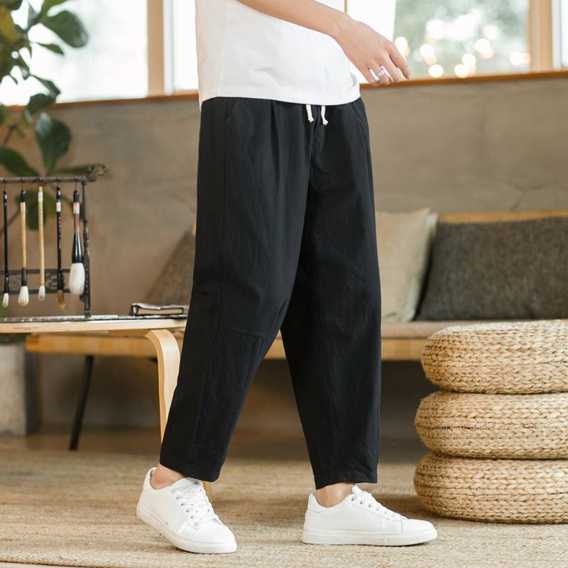 Relaxed Wide-Leg Linen Pants