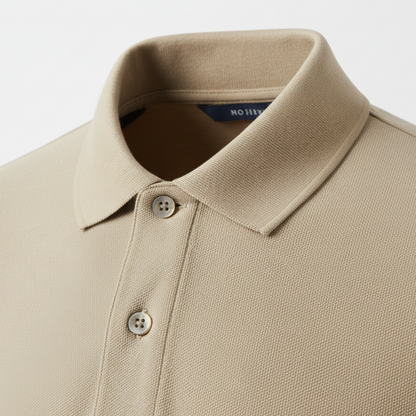 Knitted Long-Sleeve Polo