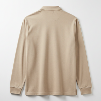 Knitted Long-Sleeve Polo