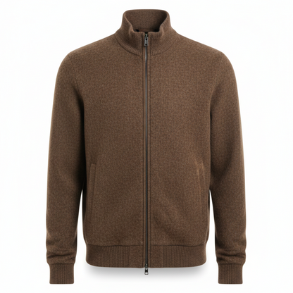 Wool Blend Full-Zip Jacket