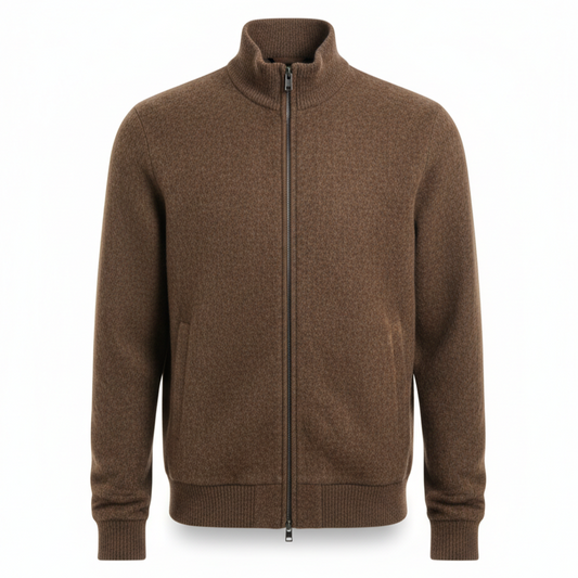 Wool Blend Full-Zip Jacket