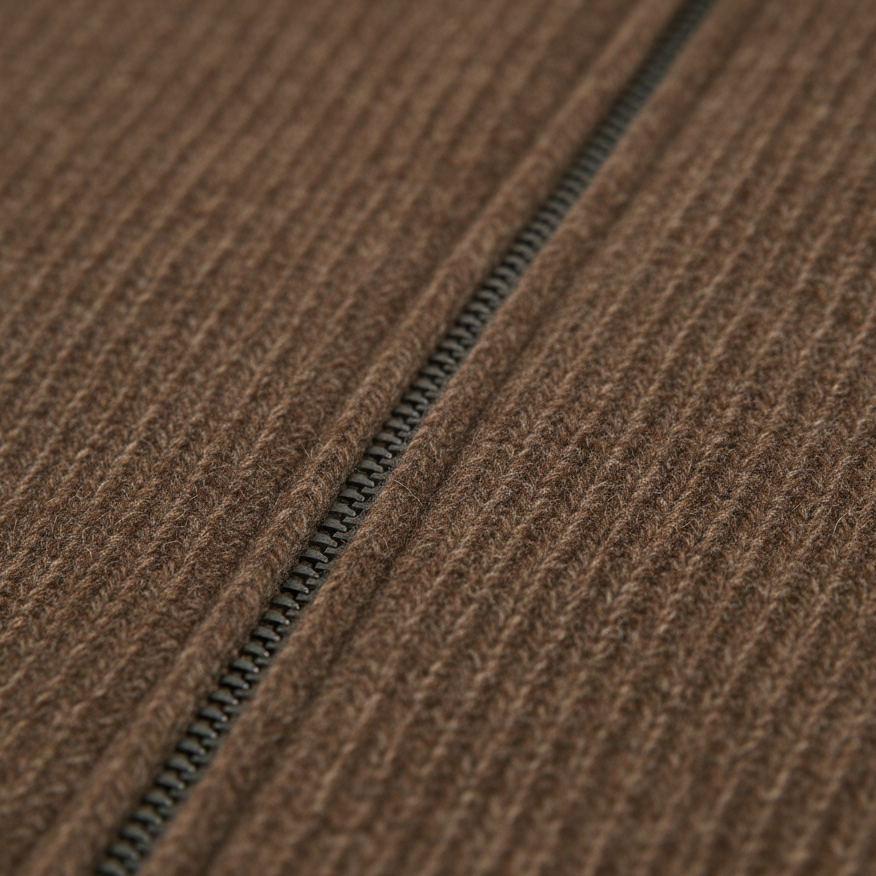 Wool Blend Full-Zip Jacket