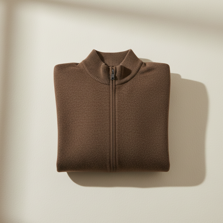 Wool Blend Full-Zip Jacket