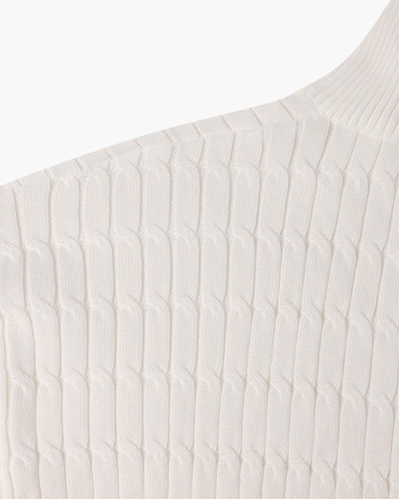 Cable Knit Half-Zip Sweater