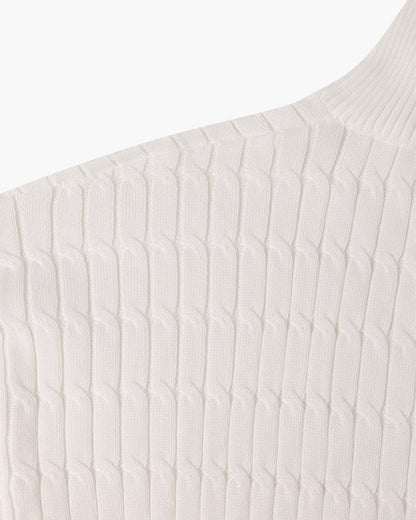 Cable Knit Half-Zip Sweater