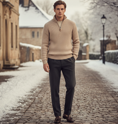 Half-Zip Knit Sweater