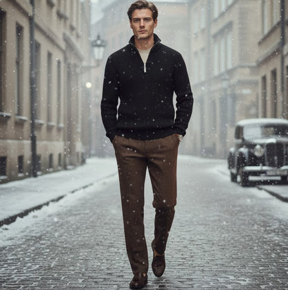 Half-Zip Knit Sweater