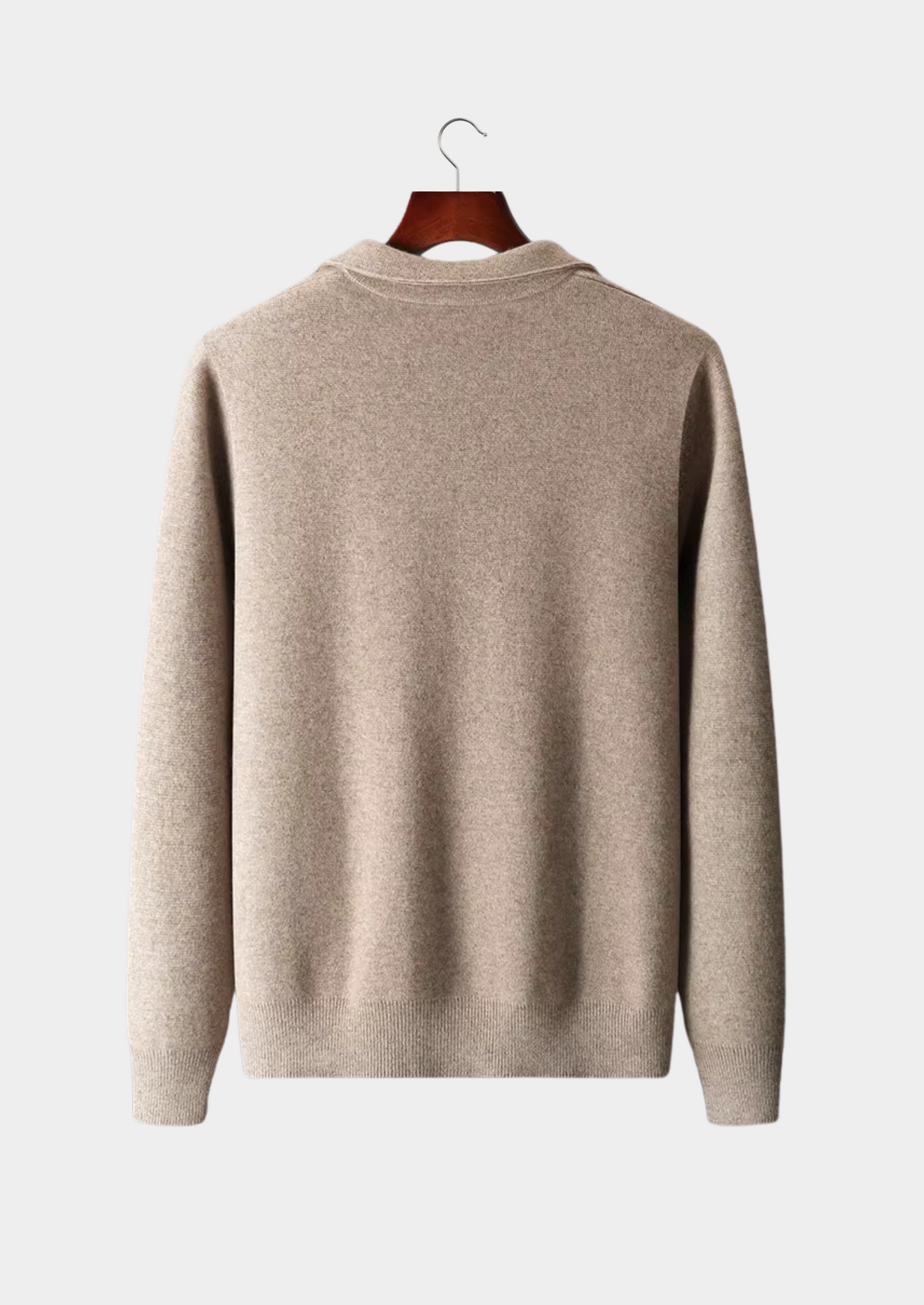 Extra-Fine Wool Zip Polo Cardigan